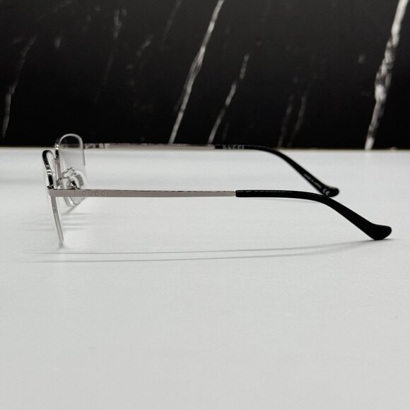 NEW GUCCI GG0863OA 003 SQUARE SILVER METAL EYEGLLASSES GUCCI - Picture 6 of 11